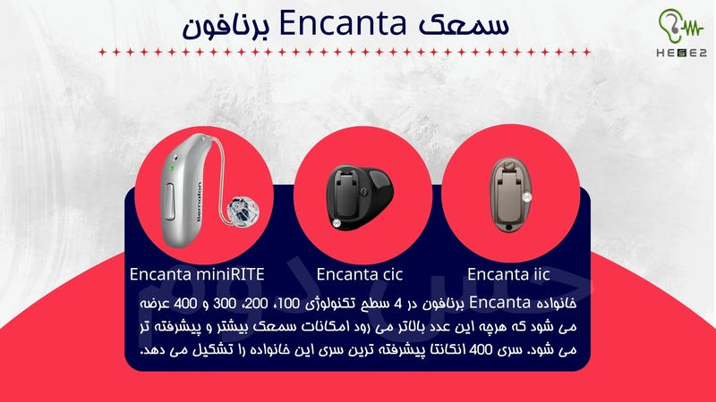 انواع سمعک encanta برنافون