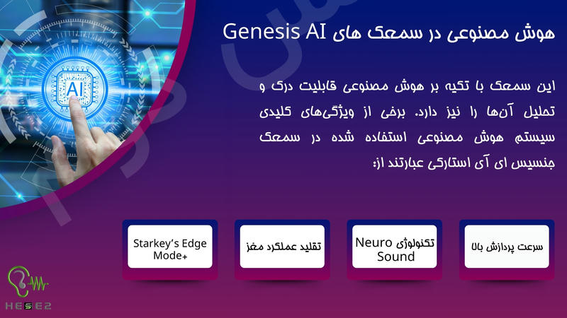 هشو مصنوعی در سمعک های genesis ai استارکی