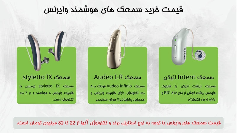 قیمت خرید سمعک هوشمند وایرلس